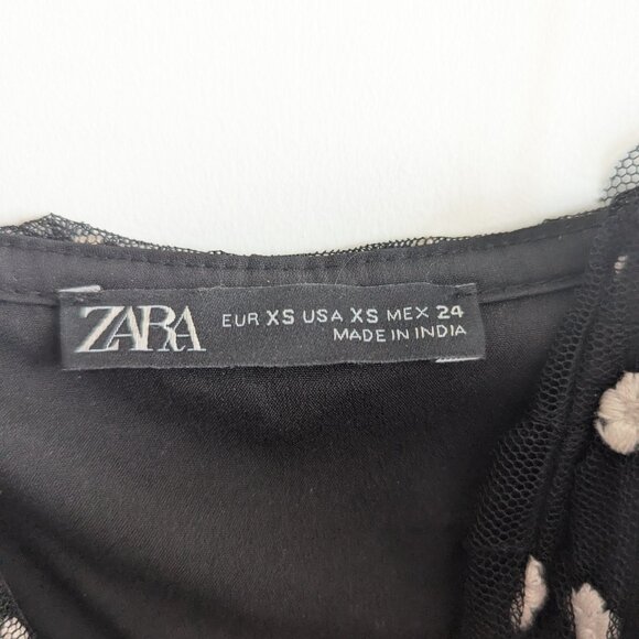 Zara floral mesh corset-style maxi dress - Picture 5 of 6